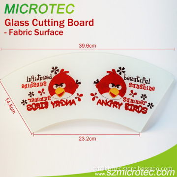 Fan Shape Sublimation Glass Vegetable Cutting Board